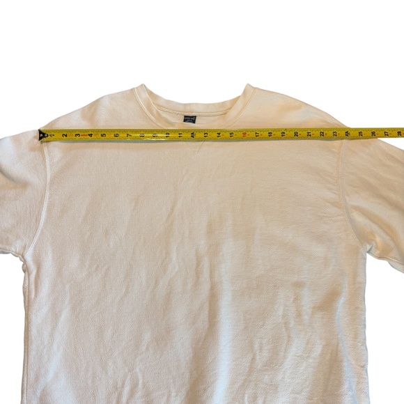 Vintage 90s Men's Lands' End Cotton Ivory Sweatshirt Pullover Made In USA Sz XL - Picture 6 of 12